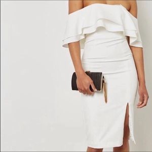 Elegant Off-Shoulder White Dress
